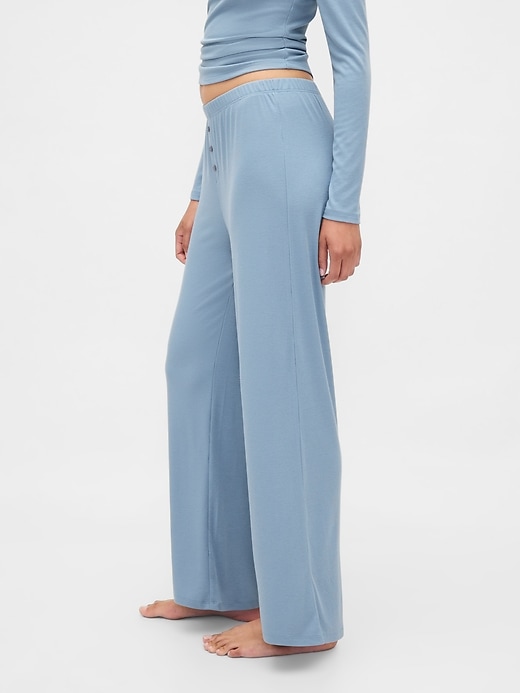 pantaloni da pigiama a gamba larga con mini costine