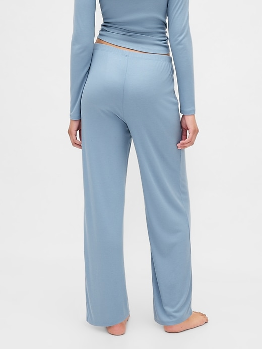 pantaloni da pigiama a gamba larga con mini costine