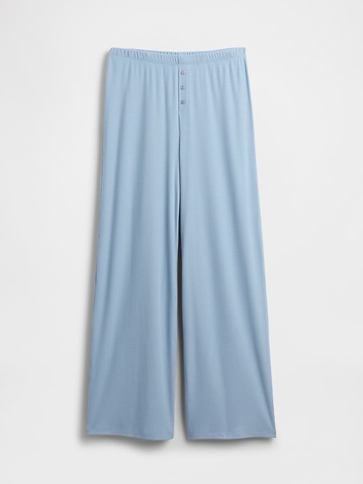 pantaloni da pigiama a gamba larga con mini costine