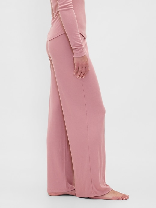 pantaloni da pigiama a gamba larga con mini costine