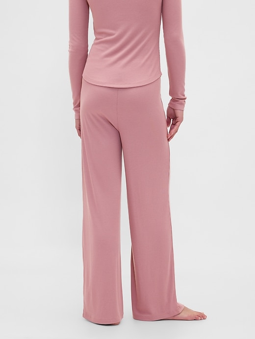 pantaloni da pigiama a gamba larga con mini costine