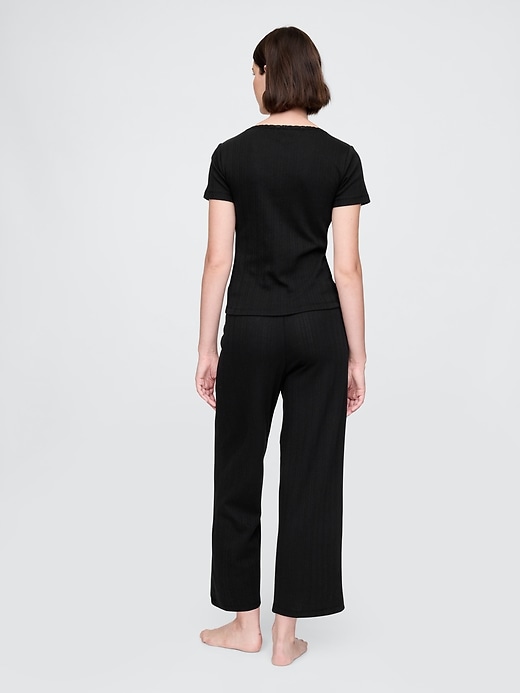 pantaloni del pigiama corti in pizzo traforato