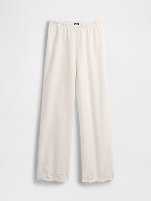 pantaloni del pigiama con orlo a occhielli