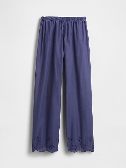 pantaloni del pigiama con orlo a occhielli