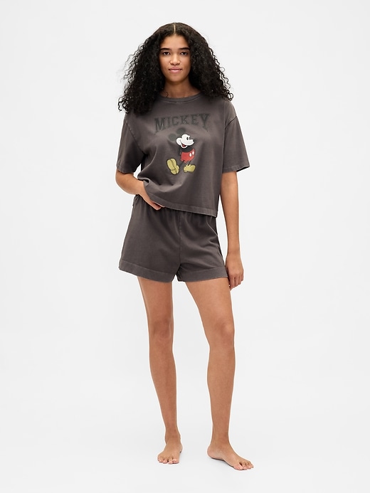 maglietta grafica in cotone pesante per adulti gap × disney
