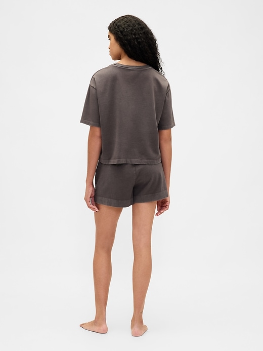 maglietta grafica in cotone pesante per adulti gap × disney