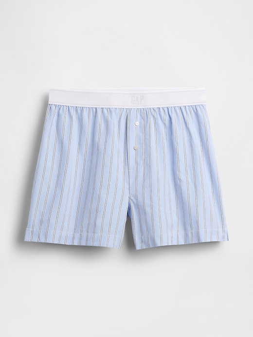 boxer da pigiama con logo in popeline