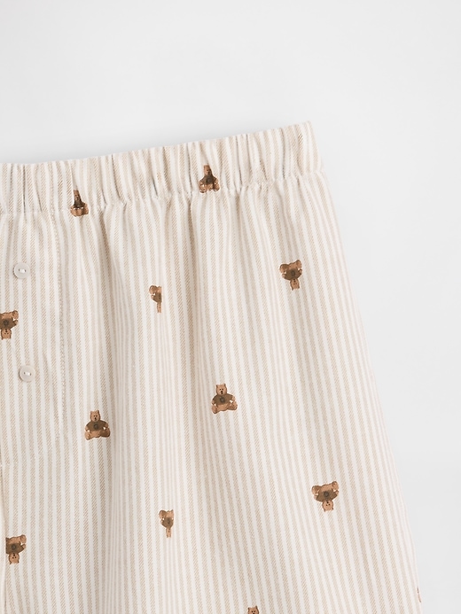 boxer in flanella con logo