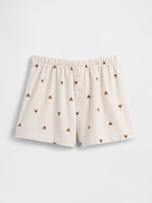 boxer in flanella con logo