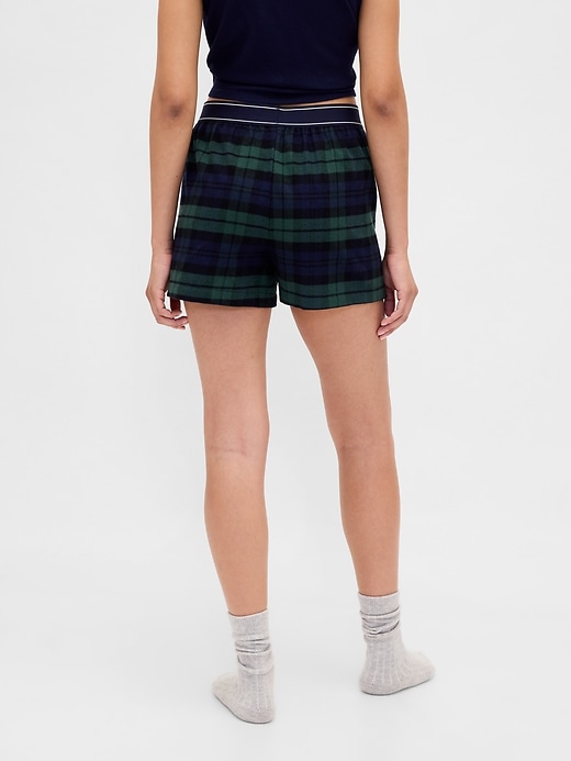 boxer in flanella con logo