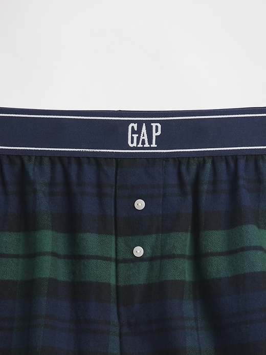boxer in flanella con logo