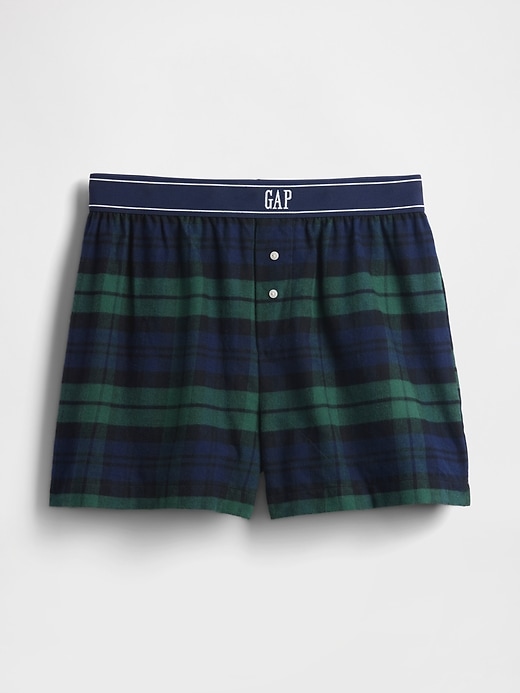 boxer in flanella con logo
