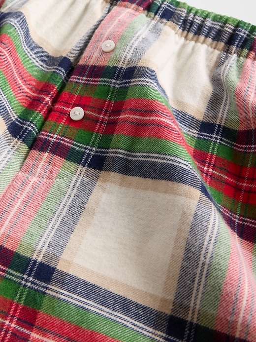 boxer in flanella con logo