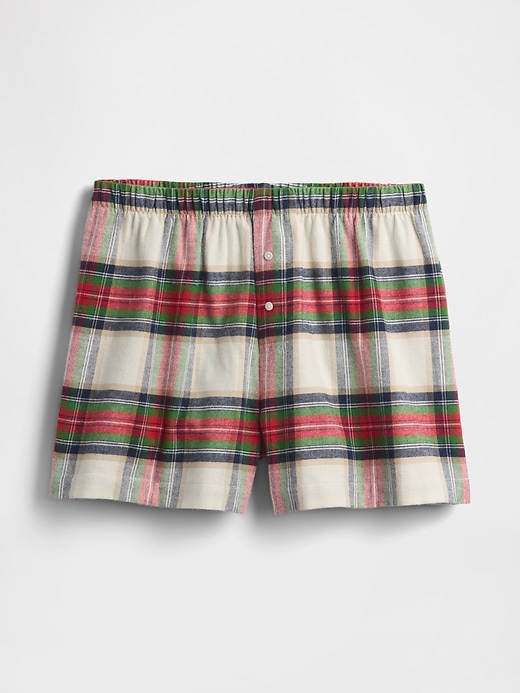 boxer in flanella con logo