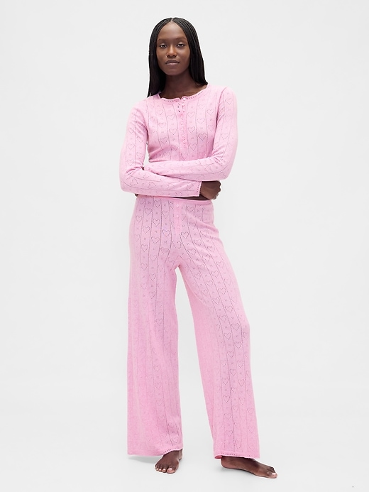 pantaloni da pigiama leggeri cashsoft pointelle heart