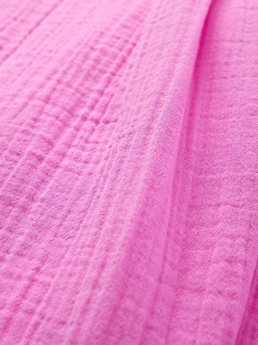 pantaloni a canna facile in garza di cotone