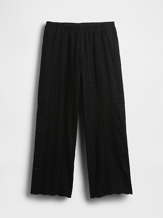 pantaloni larghi e comodi con occhielli a vita media
