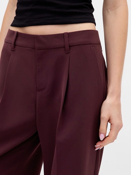 pantaloni a gamba larga con pieghe a vita bassa 365