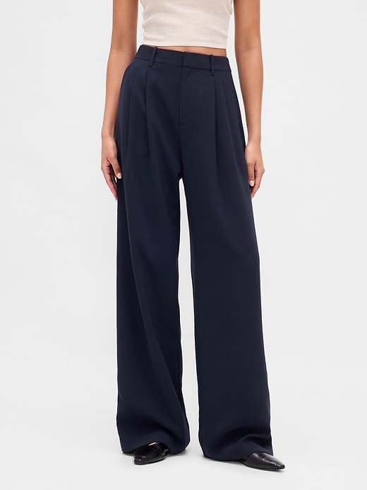 pantaloni a pieghe a vita alta 365
