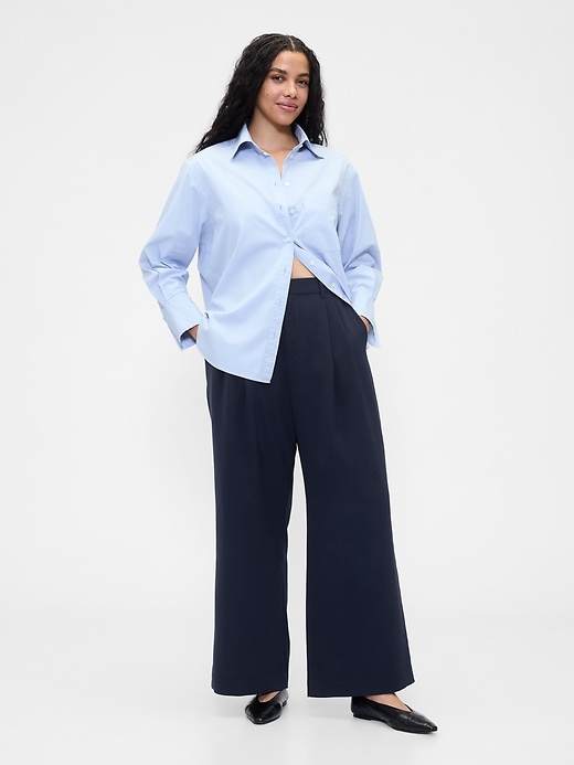pantaloni a pieghe a vita alta 365
