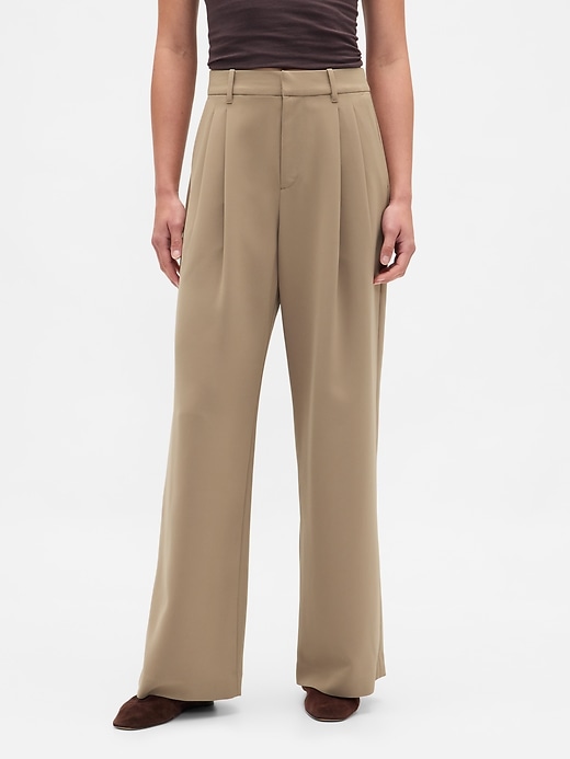pantaloni a pieghe a vita alta 365