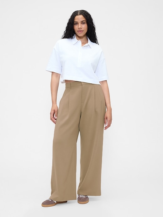 pantaloni a pieghe a vita alta 365