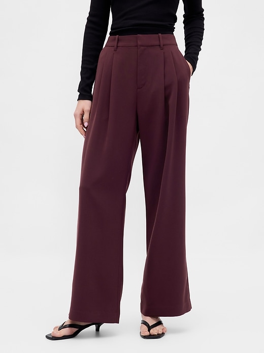 pantaloni a pieghe a vita alta 365