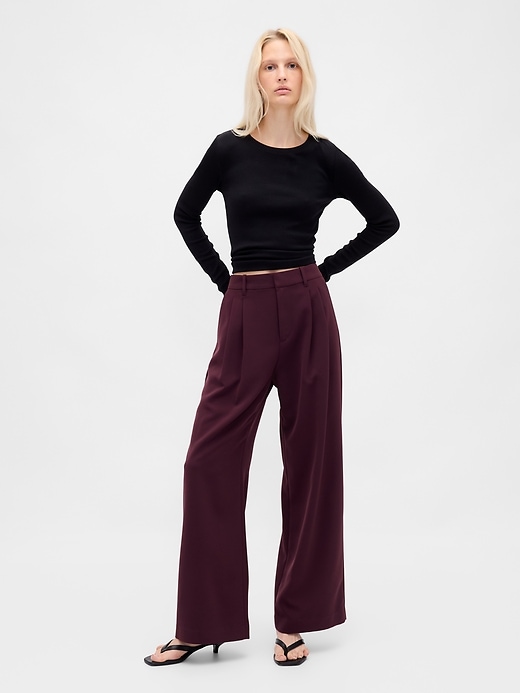 pantaloni a pieghe a vita alta 365