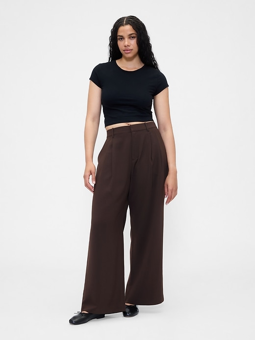 pantaloni a pieghe a vita alta 365