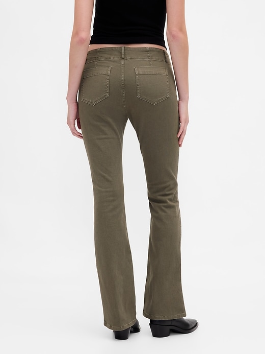 pantaloni lunghi e attillati in twill a vita bassa