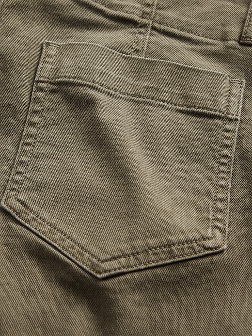 pantaloni lunghi e attillati in twill a vita bassa