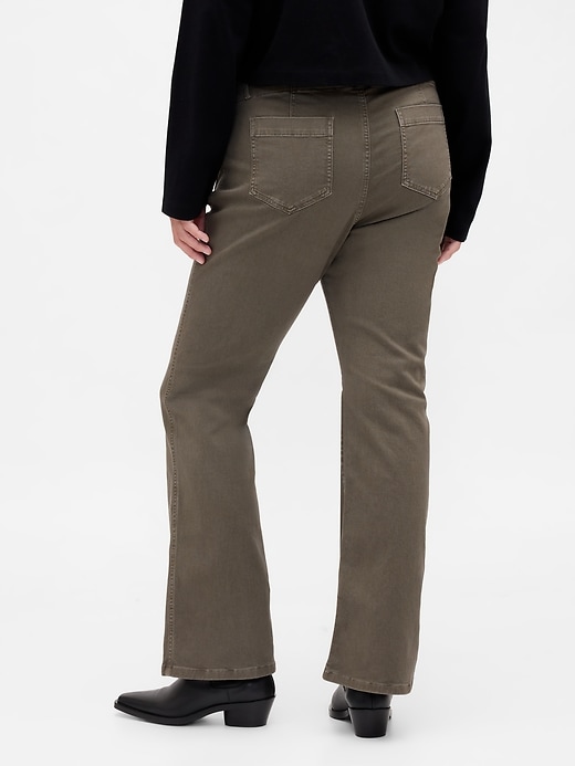 pantaloni lunghi e attillati in twill a vita bassa
