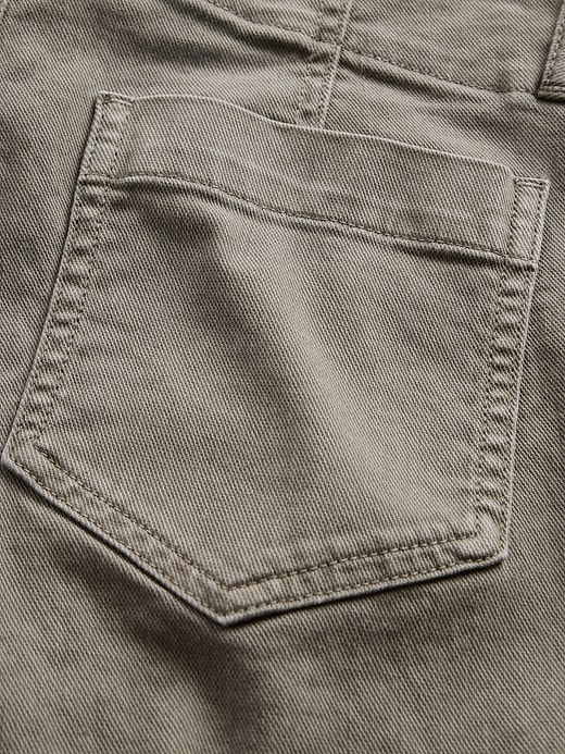 pantaloni lunghi e attillati in twill a vita bassa