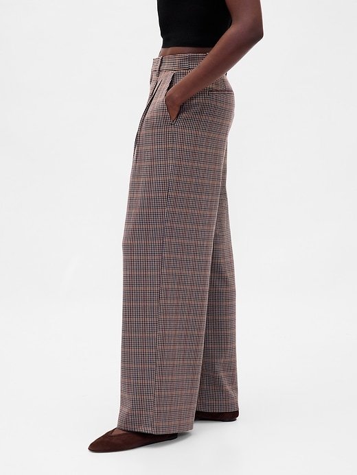 pantaloni plissettati in twill spazzolato a vita alta 365