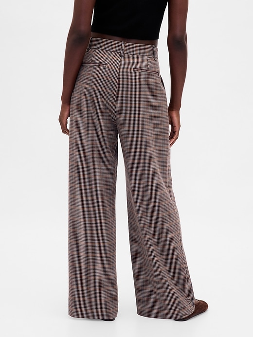 pantaloni plissettati in twill spazzolato a vita alta 365