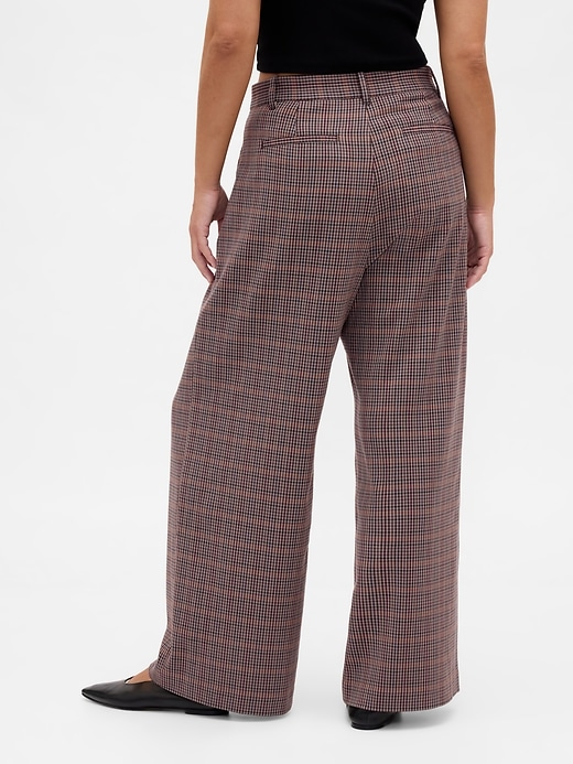 pantaloni plissettati in twill spazzolato a vita alta 365