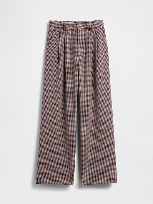 pantaloni plissettati in twill spazzolato a vita alta 365