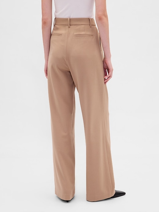 pantaloni plissettati in twill spazzolato a vita alta 365