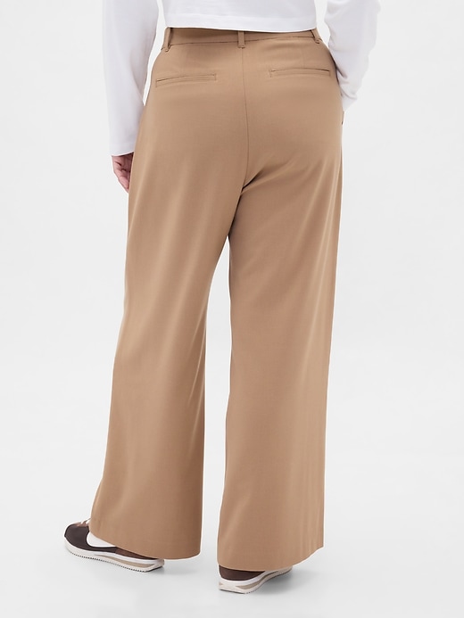 pantaloni plissettati in twill spazzolato a vita alta 365