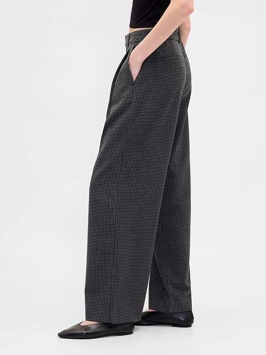 pantaloni plissettati in twill spazzolato a vita alta 365