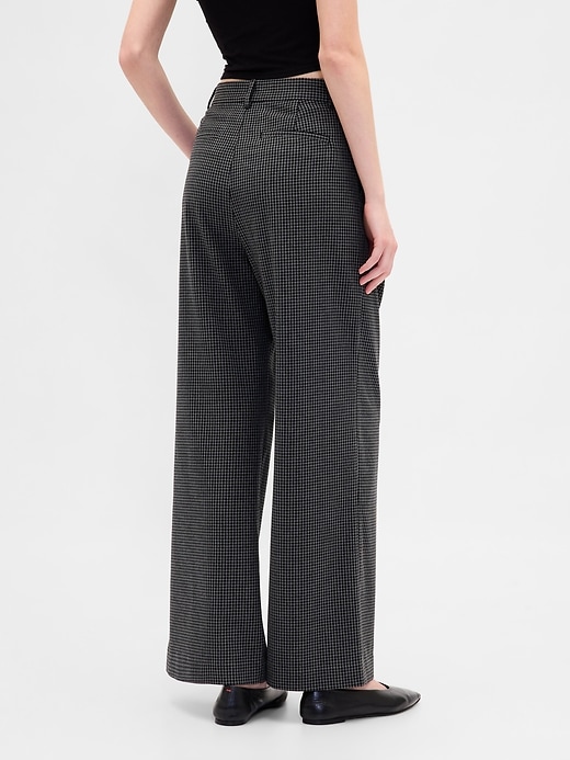 pantaloni plissettati in twill spazzolato a vita alta 365