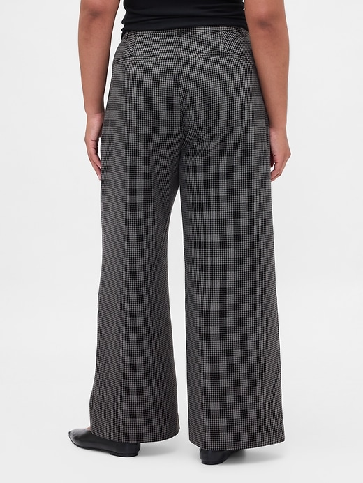 pantaloni plissettati in twill spazzolato a vita alta 365