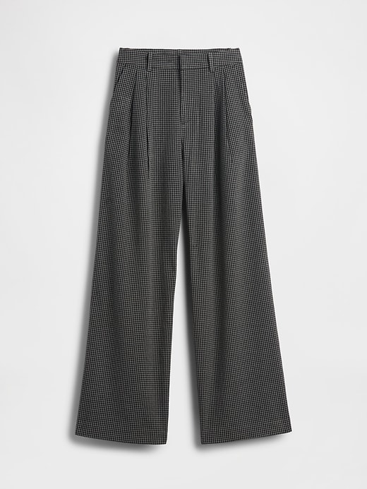 pantaloni plissettati in twill spazzolato a vita alta 365