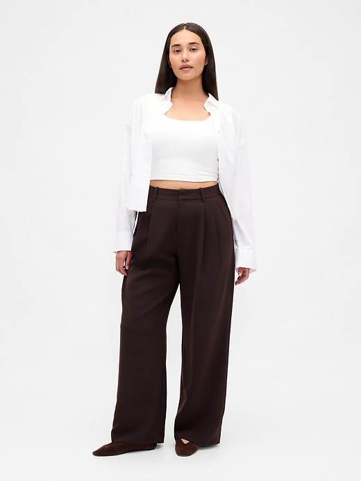 pantaloni a pieghe a vita alta curvy 365