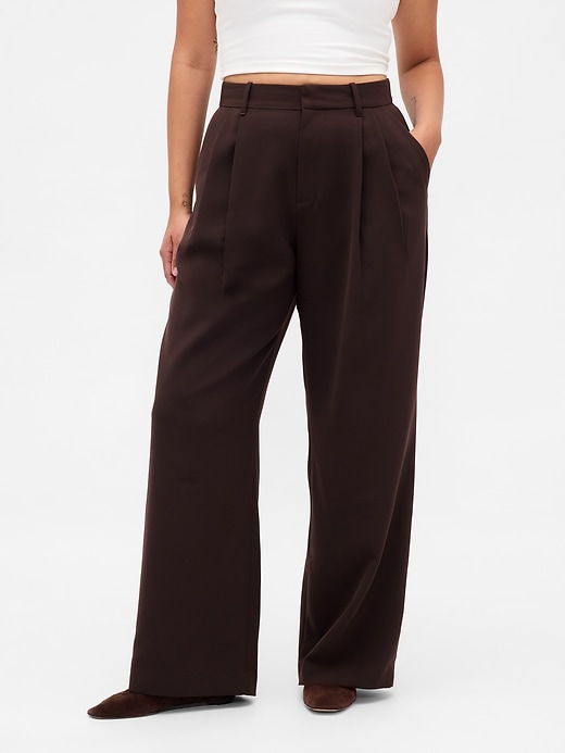 pantaloni a pieghe a vita alta curvy 365