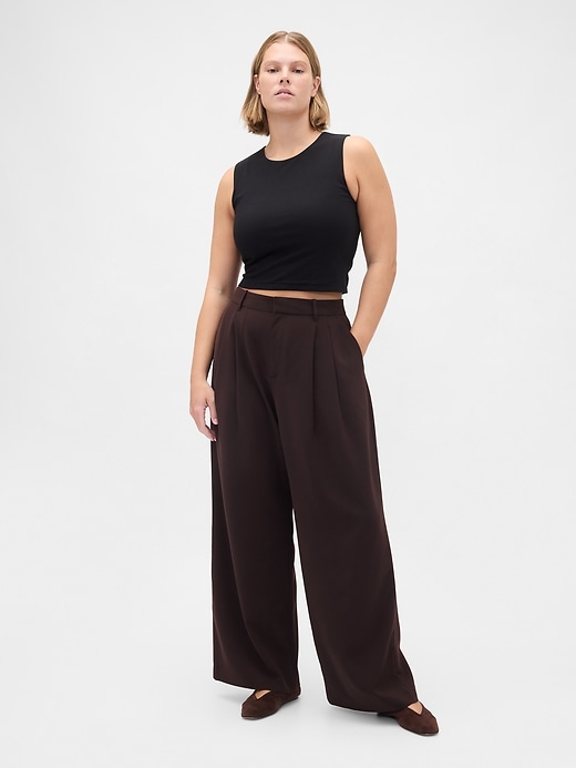 pantaloni a pieghe a vita alta curvy 365