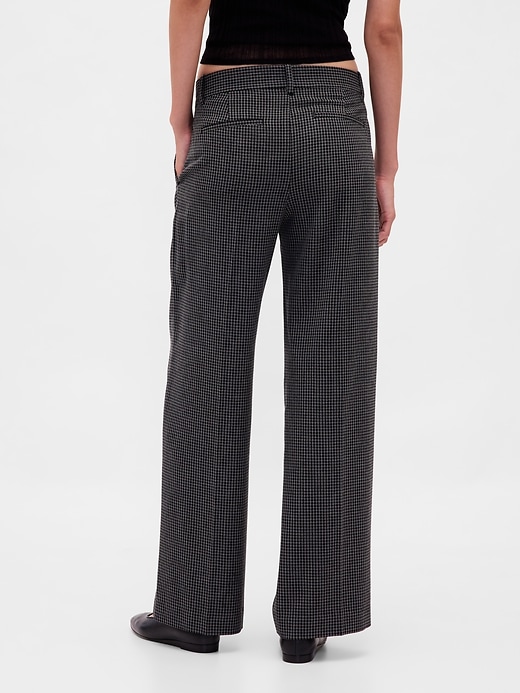 pantaloni plissettati in twill spazzolato a vita bassa 365