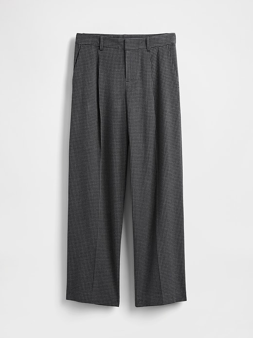 pantaloni plissettati in twill spazzolato a vita bassa 365