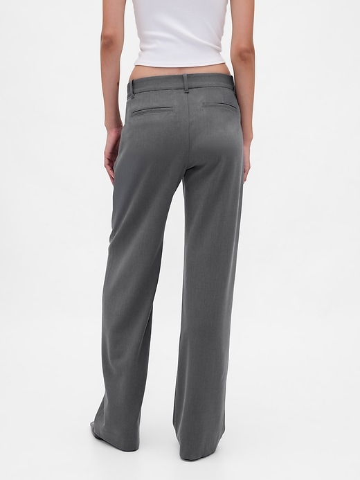 pantaloni plissettati in twill spazzolato a vita bassa 365