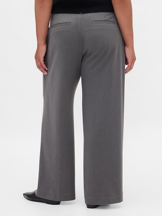 pantaloni plissettati in twill spazzolato a vita bassa 365